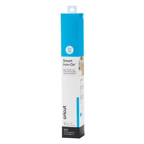 Cricut Smart Iron-on 33x91cm 1 sheet (Holographic Blue); 1 roll 33 cm x 0.9 m; Works without a cutting mat – just load & go!; Outlasts 50+ washes!; Cuts beautifully and weeds easily; For Cricut Explore™ 3 & Cricut Maker™ 3